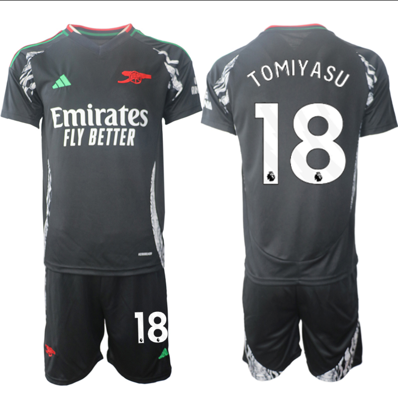 Men 2024-2025 Club Arsenal away Black 18 Soccer Jersey